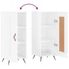 vidaXL Credenza Bianco Lucido 34,5x34x90 cm in Legno Multistrato