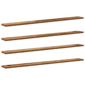vidaXL Scaffale 4 pcs Marrone 100 x 10 x 1,5 cm Legno multistrato