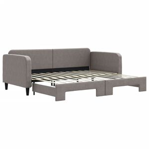 vidaXL Divano Letto con Letto Estraibile Tortora 90x200 cm in Tessuto