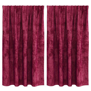 vidaXL Tende in Velluto 2 pz Rosso vino 140 x 140 cm Velluto