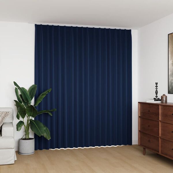 vidaXL Tenda Oscurante con Ganci Blu 290x245 cm