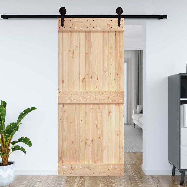 vidaXL Porta NARVIK Naturale 70 x 210 cm Legno di pino solido