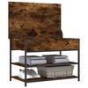 vidaXL Panca Porta Scarpe Rovere Fumo 70x42,5x50 cm Legno Multistrato