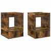 vidaXL Tavolino 2 pz Rovere fum&eacute; 40 x 40 x 56 cm Legno ingegnerizzato