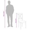 vidaXL Sedie da Pranzo con Cuscini 2 pz Bianco Legno Massello di Hevea