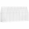 vidaXL Gabbia per Conigli Argento 400 x 100 x 210 cm Acciaio zincato