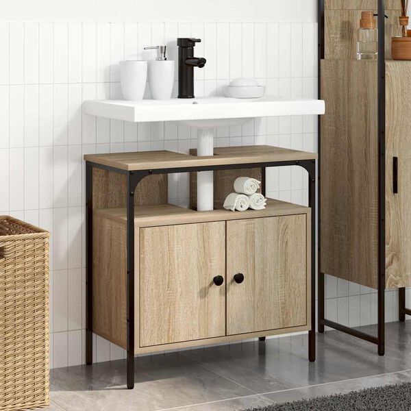 vidaXL Mobile da Bagno Beige 60 x 30 x 60 cm Legno multistrato