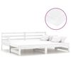 vidaXL Dormeuse Estraibile 2x(90x200) cm Bianca in Massello di Pino