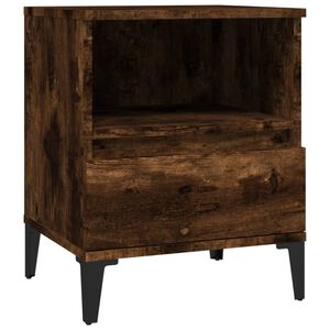 vidaXL Comodino Rovere Fumo 40x35x50 cm