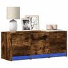 vidaXL Mobile Porta TV con LED Rovere Fumo 97x34x40 cm in Truciolato