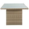 vidaXL Tavolo da Giardino Marrone 200x100x74 cm in Vetro e Polyrattan