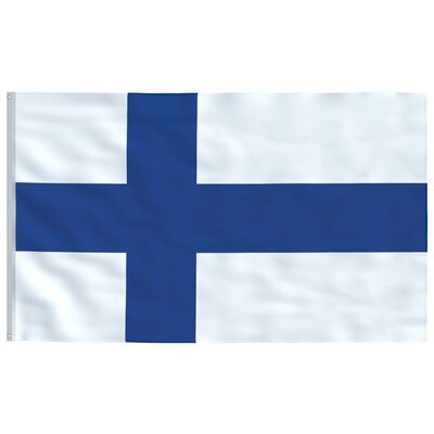 vidaXL Bandiera della Finlandia con Pennone in Alluminio 6,2 m