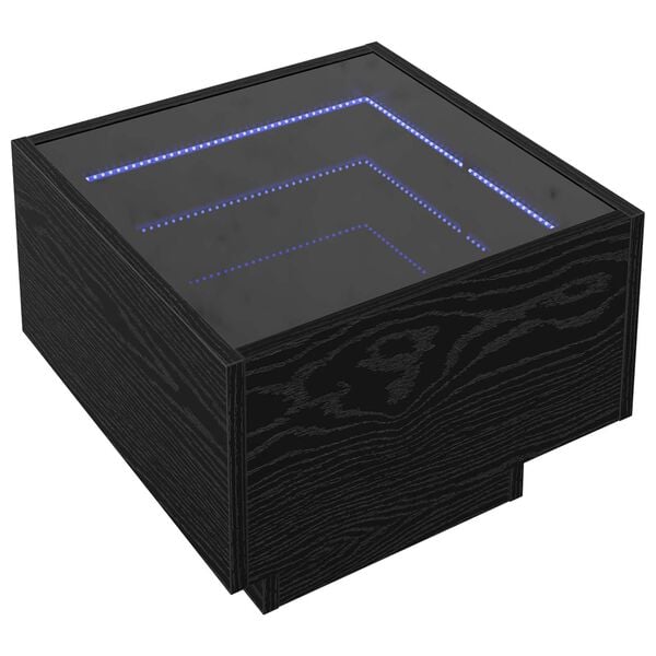 vidaXL Tavolino da salotto Rovere Nero 40 x 40 x 30 cm