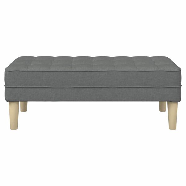 vidaXL panchina Grigio scuro 113 x 57 x 39 cm Tessuto