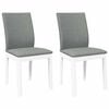 vidaXL Sedie da Pranzo con Cuscini 2 pz Bianco Legno Massello di Hevea