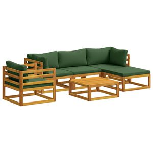 vidaXL Set di divani 6 pz Naturale Legno di Acacia Massello