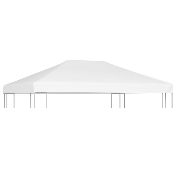 vidaXL Copertura Superiore per Gazebo 270 g/m² 4x3 m Bianca