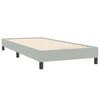 vidaXL Letto a Molle senza Materasso Grigio Chiaro 80x220 cm Velluto