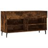 vidaXL Panca Porta Scarpe Rovere Fumo 102x35x55 cm Legno Multistrato