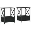 vidaXL Comodini 2 pz Neri 50x41x65 cm in Legno Multistrato