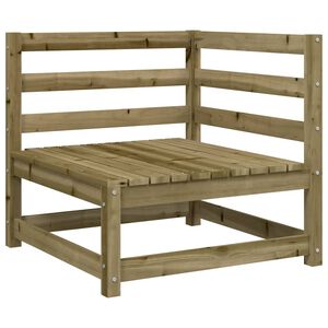 vidaXL Divano Angolare da Giardino 70x70x67 cm Legno Pino Impregnato