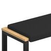 vidaXL Cuscino per panchina Tessuto Sherpa Nero Profondit&agrave; 35 cm