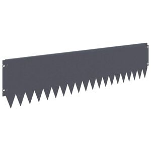 vidaXL Bordura per Prato 10 pcs 103 x 25 cm Acciaio Antracite
