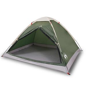 vidaXL Tenda da Campeggio a Cupola per 2 Persone Verde Impermeabile