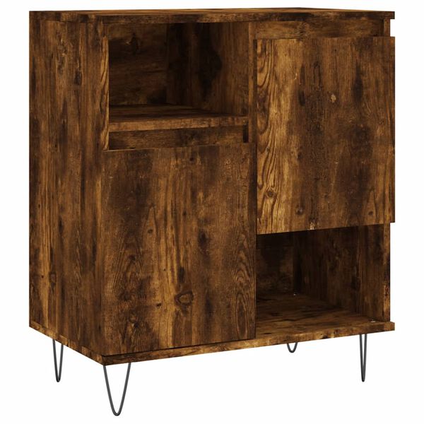 vidaXL Credenza Rovere Fumo 60x35x70 cm in Legno Multistrato
