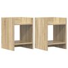 vidaXL Supporto per piante 2 pz Rovere Sonoma 30 x 30 x 40 cm