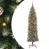 vidaXL Albero di Natale Artificiale Sottile Verde e Bianco 180 cm
