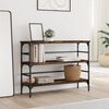 vidaXL Tavolo Consolle Rovere Fumo 100x32x75 cm Legno Multistrato