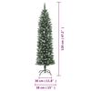 vidaXL Albero di Natale Artificiale Sottile con Base 120 cm PVC