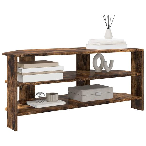 vidaXL MobileTVAngolare Rovere fum&eacute; 102x40,5x45cm Legno multistrato