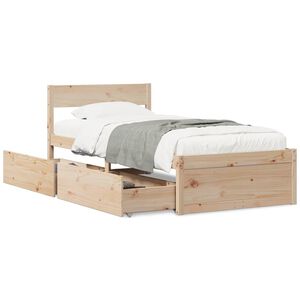 vidaXL Letto senza Materasso 90x190 cm in Legno Massello di Pino