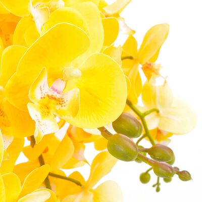 vidaXL Orchidea Artificiale con Vaso Gialla 60 cm