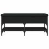vidaXL Panca Porta Scarpe Nera 102x42x45 cm in Legno Multistrato