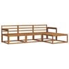 vidaXL Set di divani da esterno 4 pz Naturale Legno di Acacia Massello
