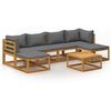 vidaXL Set Divani da Giardino 7 pz con Cuscini in Massello di Acacia