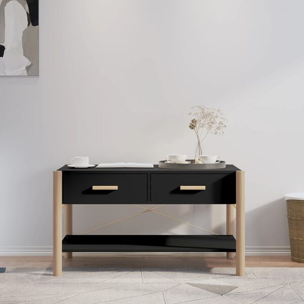 vidaXL Tavolino da Salotto Nero 82x48x45 cm in Legno Multistrato