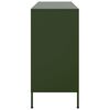 vidaXL Credenza Verde Oliva 100,5x39x79 cm in Acciaio