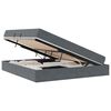 vidaXL Letto con contenitore e materasso Grigio scuro 160 x 200 cm