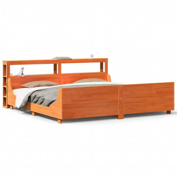 vidaXL Letto senza Materasso Marrone Cera 180x200 cm in Legno di Pino