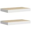 vidaXL Scaffali a Parete 2 pz Rovere e Bianco 50x23,5x3,8 cm in MDF
