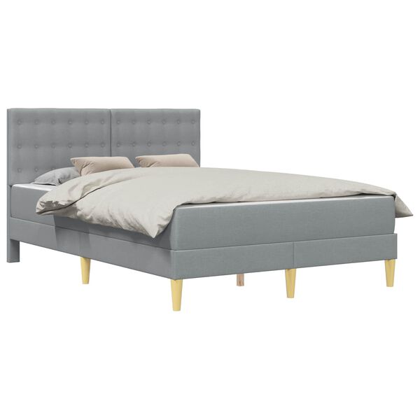 vidaXL Struttura letto con materasso Grigio chiaro 120 x 190 cm