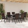 vidaXL Set da Pranzo per Giardino 7 pcs Marrone