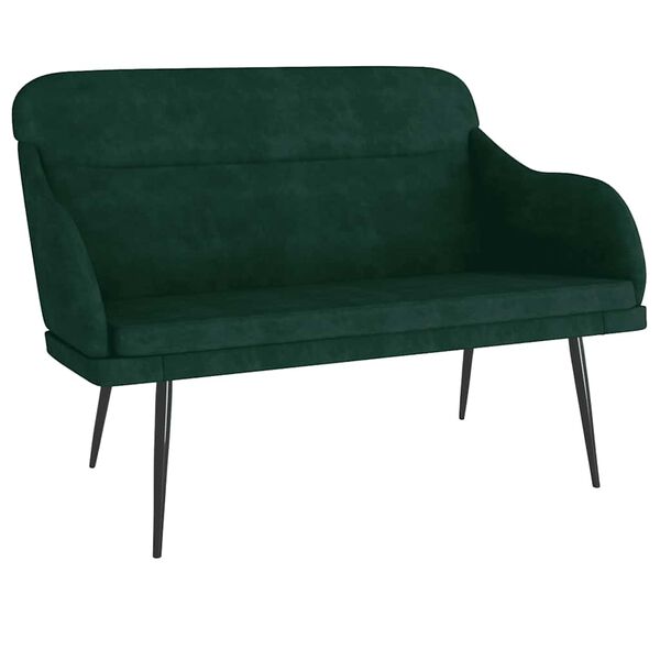vidaXL Panca Verde Scuro 110x76x80 cm in Velluto