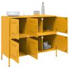 vidaXL Credenza Giallo Senape 100,5x39x79 cm in Acciaio
