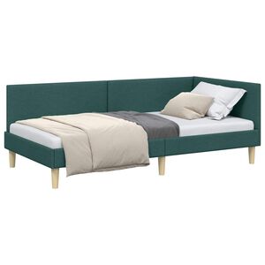 vidaXL Cornice del letto ad angolo Verde Scuro 80 cm x 200 cm