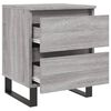 vidaXL Comodini 2pz Grigio Sonoma 40x35x50 cm in Legno Multistrato